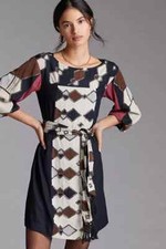 Anthropologie Beaded Shift Mini Dress S new with tag