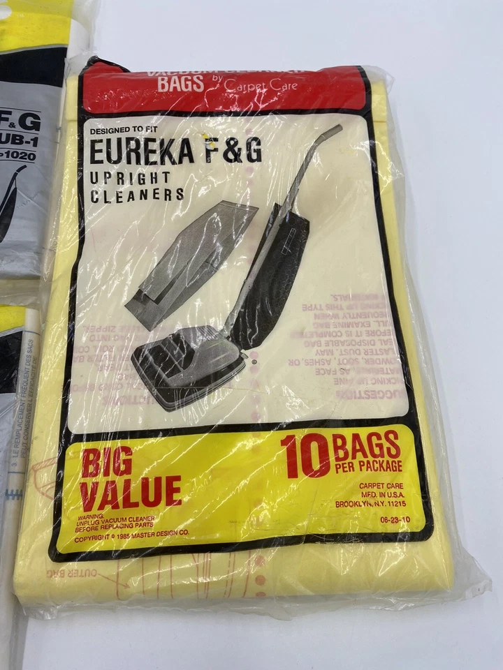 Eureka F and G Upright Vacuum Cleaner Replacement Bags (15 Total) Vintage Value - Image 2 of 4