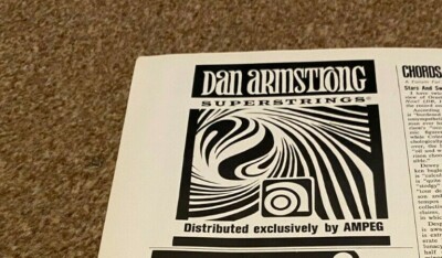 JBF4 WERBUNG 5X5 DAN ARMSTRONG SUPERSTINGS VON AMPEG