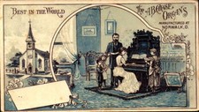 Antique Victorian Trade Card AR. Chase Organs Norwalk Oh Best in World 