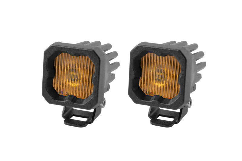 Diode Dynamics DD6848P SSC1 Yellow SAE DOT Fog LED Pod 20W Amber Backlit Pair
