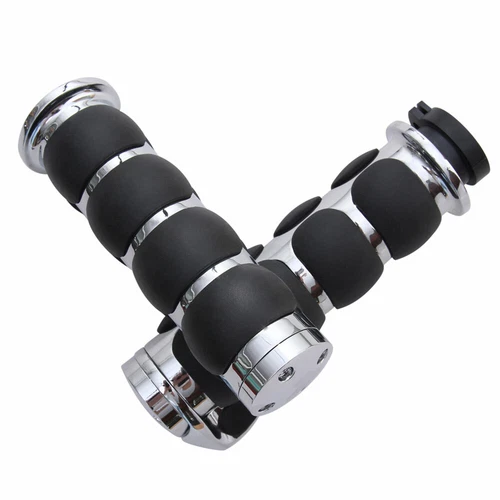 Motorcycle Handlebar Hand Grips 1" 25mm For Harley Honda Yamaha Suzuki Cruiser - Picture 6 of 12