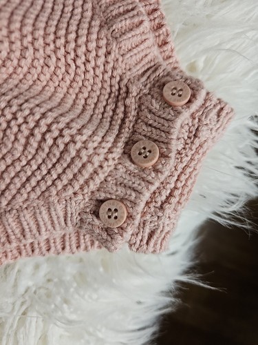 Stella McCartney Kinder Babys Hase Kaninchen rosa Strick Overall Strampler Ostern 3M - Bild 3 von 11