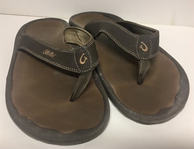OluKai \'Ohana Flip Flop Sandals Brown Men\'s Size 12 Ohana Men main image 4
