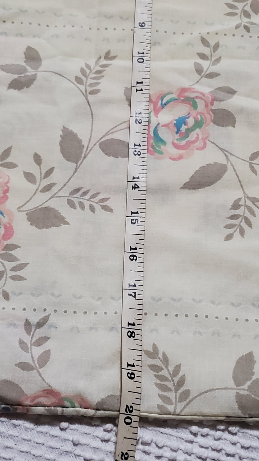 Vtg Wamsutta Superlin Double Flat Sheet And Pillowcase Butterfly Floral Ruffled