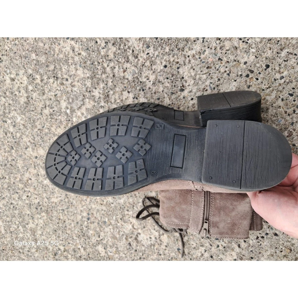 Botas Seychelles Gamuza Cuero Tostado con Cordones y Cremallera Mujer Talla 9 Foto 4 de 4