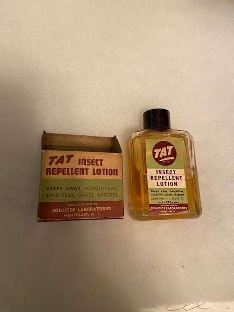Vintage Glass Bottle Of Tat Lotion