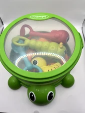Infantinino Turtle Drum Tambourine Rattle Musical Toddler Toys 5.5" x 10"