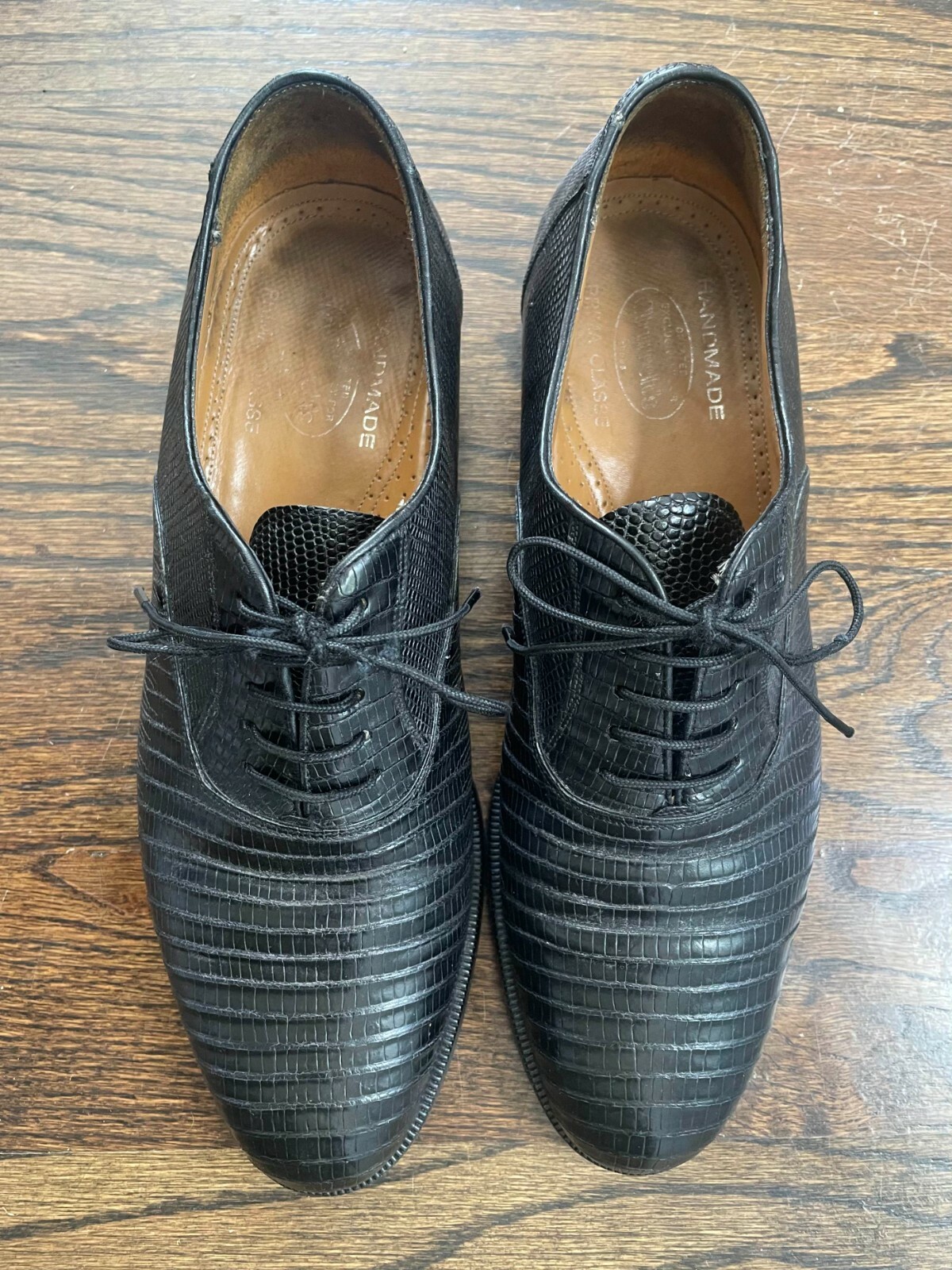 Vintage Church's Genuine Lizard Skin Oxfords sz 9 - image 2