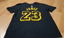 Camiseta Nike negra Lebron James de LA Lakers de 10 a 12 años