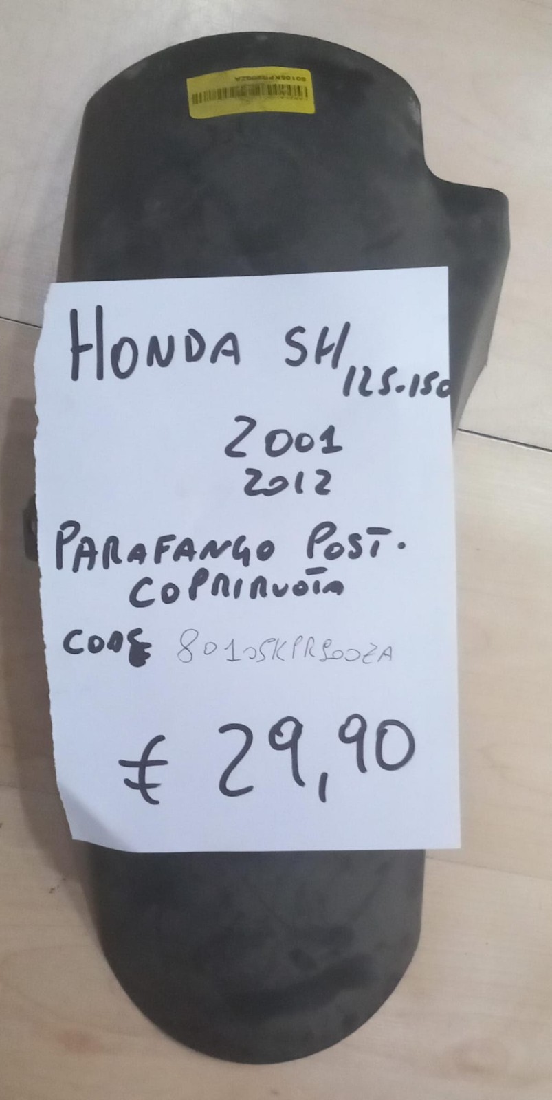 PARAFANGO POSTERIORE COPRIRUOTA HONDA SH 125-150 2001-2012