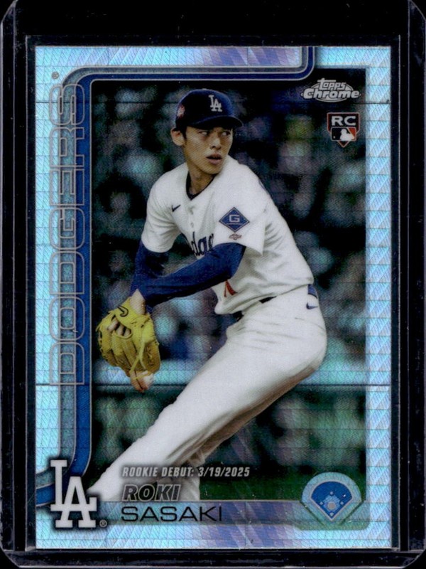 2025 Topps Chrome Update Roki Sasaki RC Prism Refractor Rookie #USC73 Dodgers
