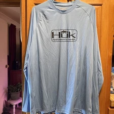Men’s HUK Performance Fishing Blue Long Sleeve XL
