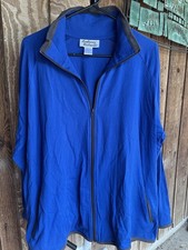 Anthony Richards Lightweight 2 Pocket Zip-Front Golf Jacket Blue w/Gray Men s 2X