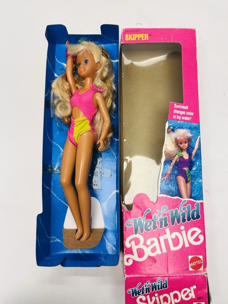 その他 Vintage Barbie Vintage Wet N Wild Skipper Barbie Doll with Open Box 1989