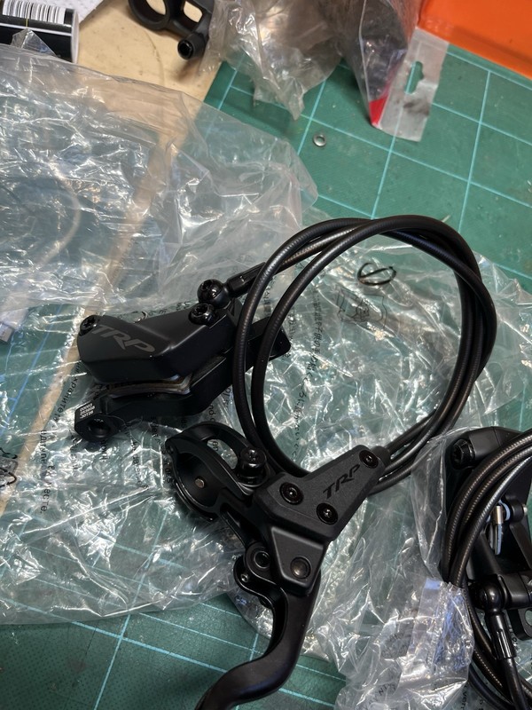 TRP Evo Comp Brakes Front and Rear, MTB 4 Piston, Hydraulic, Disc Brake