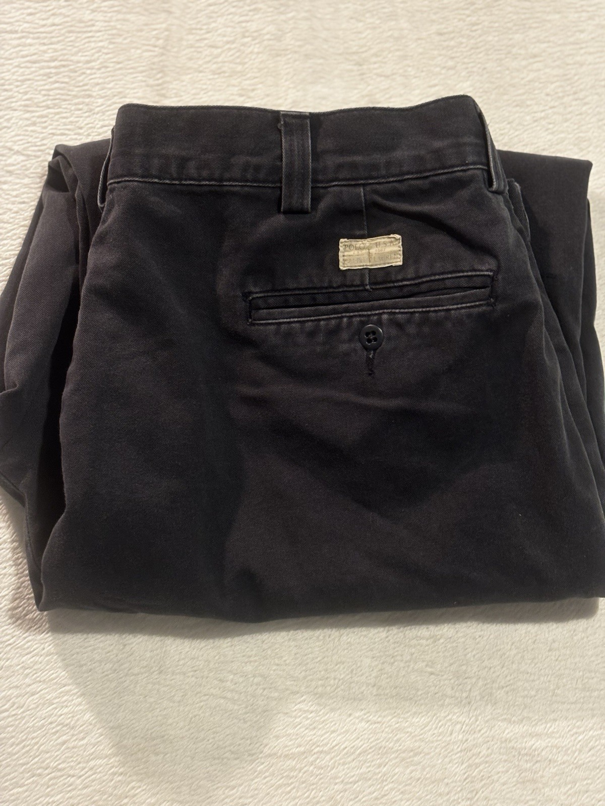 Vtg Polo Ralph Lauren Golf Navy Blue Chino Pants Mens 38x30 (actual 38x29)