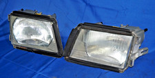 82-91 Mercedes C126 500SEC 560SEC Euro Glass Headlights Headlamps Pair Bosch OEM