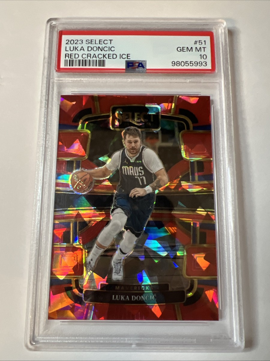 ドンチッチ Luka Doncic Red Cracked Ice PSA 10 Luka Doncic 2023-24 Panini Select Red Cracked Ice #51 PSA 10