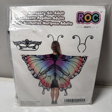 Butterfly Wing Costume for Adult - Lace Mask and Headband - Adult Size New