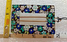 France Luxe Rectangular Hair Barrette - Classic NEW-other , Floral pattern