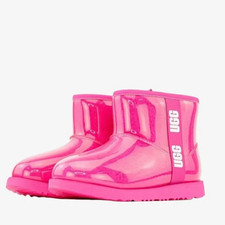 NEW Ugg Classic Clear Mini II Boots Pink/ White Size 5 Youth Big Kid's 1112386K