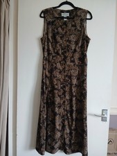 Orvis Women's Paisley Pattern Long Sleeveless Button Up Maxi Dress Size 12uk VGC