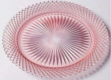 Anchor Hocking Glass Pink Miss America Vintage 10.25" Dinner Plate 1935-1938
