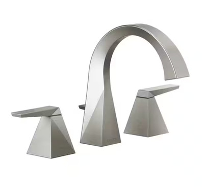 Delta Trillian 2H Widespread Bathroom Faucet Stainless | Open-box, new cond.