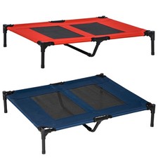 PawHut Large Elevated Camping Pet Cot Portable Raised Dog Cat Sleep Bed