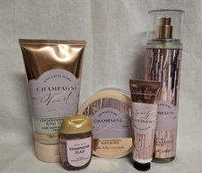 Bath & Body Works  Champagne Toast Scrub, Butter,  Mist Hand Cream, Gel - 5 NEW