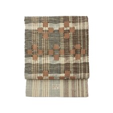 Authentic Nagoya obi sash  Watabun Tsumugi weave 260-007-313-8389