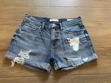 Bullhead Denim Co. Junior's Size 5 Shorts Blue Denim Mid Rise 100 Cotton