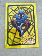 2025 MARVEL Topps Chrome SPIDER-BOY #57 Yellow Lava Refractor Parallel