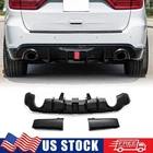 Gloss Black Rear Bumper Lip Diffuser W  LED For 2011-2026 Dodge Durango R/T SRT