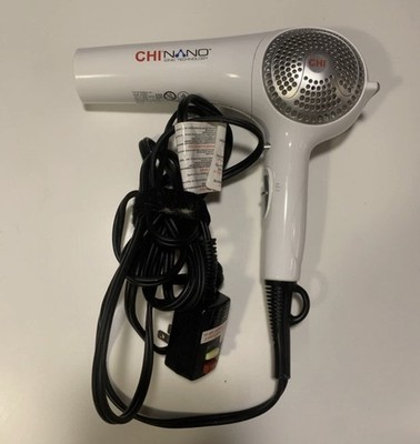 CHI Nano Hair Dryer in White Good Working Condition