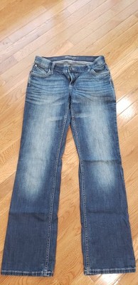 Wrangler Jeans Womens 5x34 Shiloh Riding Blue No Gap Waist Denim Western Cowgirl