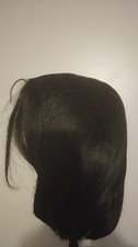 100% Human Hair Wig – 12 Inch – Natural Black – Lace Front – Heat