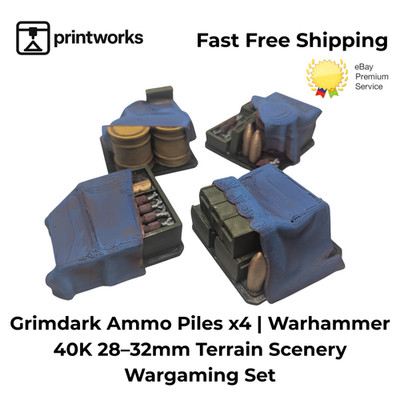 Grimdark überdachte Munitionshaufen x4 | 40K 28-32mm Gelände Landschaft Wargaming