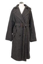 Max Mara Damen Jacke Gr. 40 Grau Wolle Mantel...