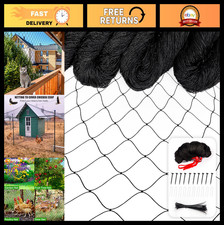 Heavy Duty Bird Netting 50x50ft for Chicken Coop, Garden, Fruit Trees  Veggies