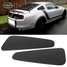 Fits 10-14 Ford Mustang Side Window Louver Scoop Vent Painted Matte Black