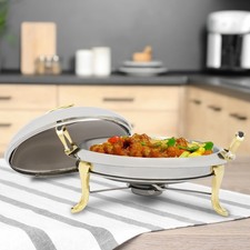 Chafing Dish Stainless Steel Chafer Round Buffet Food Warmer Container W/Lid