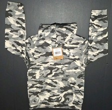 The North Face Kids' S 7-8 Evolution Pullover Hoodie, Smoked Pearl Camo