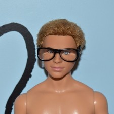 Ken Barbie Black w/ Clear Lenses  "Ken" on Temple Glasses Frames Accessory