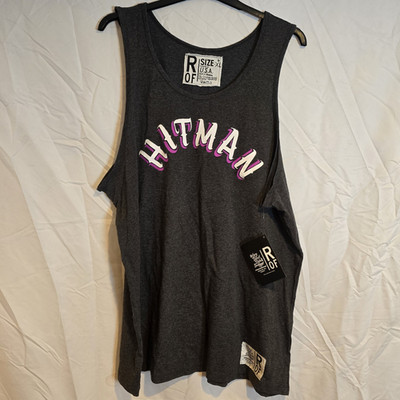 Roots of Fight Hitman Gray Sleeveless Tank Top Graphic Logo Jersey Blend XL