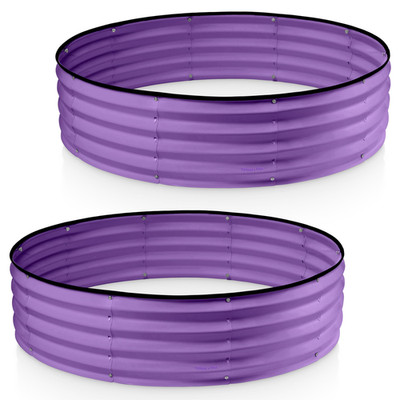 Plant & Plot Plant Plot Round Galvanized Raised Garden Bed // 441 Ft 2-Pack
