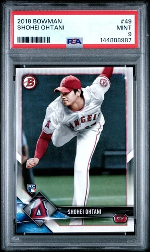 Shohei Ohtani 2018 Bowman Rookie RC #49 PSA 9 Angels Dodgers Invest
