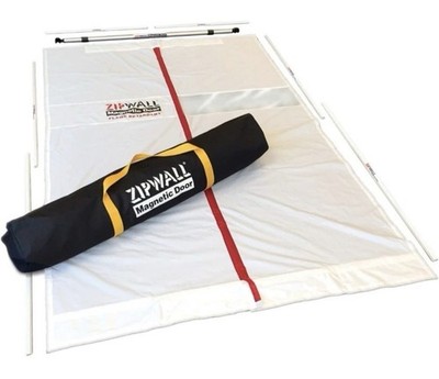 Zipwall MDK Magnetic Dust Barrier Door Kit, 7 Ft 2  Height, White, Nylon