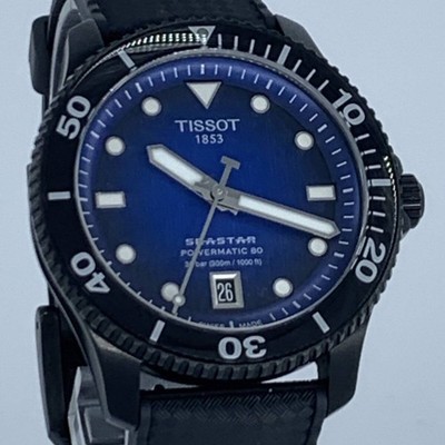 Tissot Seastar 1000 Automatic Diver Mens Watch Blue Dial 30bar Ref 1208